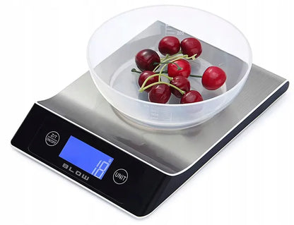 Elektroninės virtuvinės svarstyklės BLOW 7 vienetų 10 kg / 1 g nerūdijantis plienas LCD baterijos