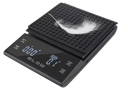Elektroninės virtuvinės svarstyklės kavai, tikslios 3000g/0,1g, LCD, laikmatis, baterijos