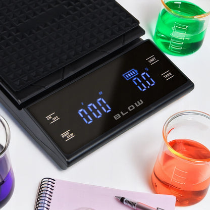Elektroninės virtuvinės svarstyklės kavai, tikslios 3000g/0,1g, LCD, laikmatis, baterijos