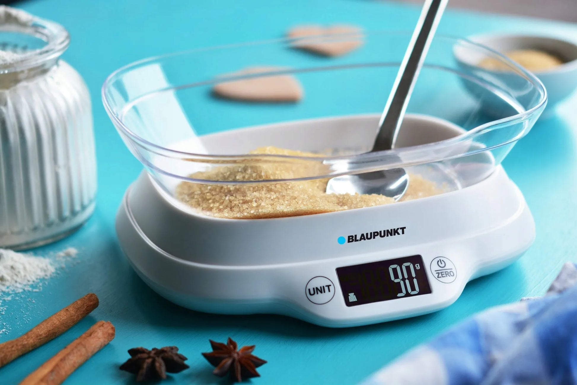 Elektroninės virtuvinės svarstyklės su dubeniu Blaupunkt FKS501 iki 5 kg, baltos