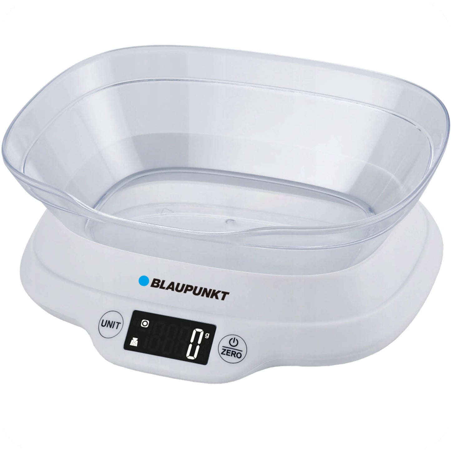 Elektroninės virtuvinės svarstyklės su dubeniu Blaupunkt FKS501 iki 5 kg, baltos