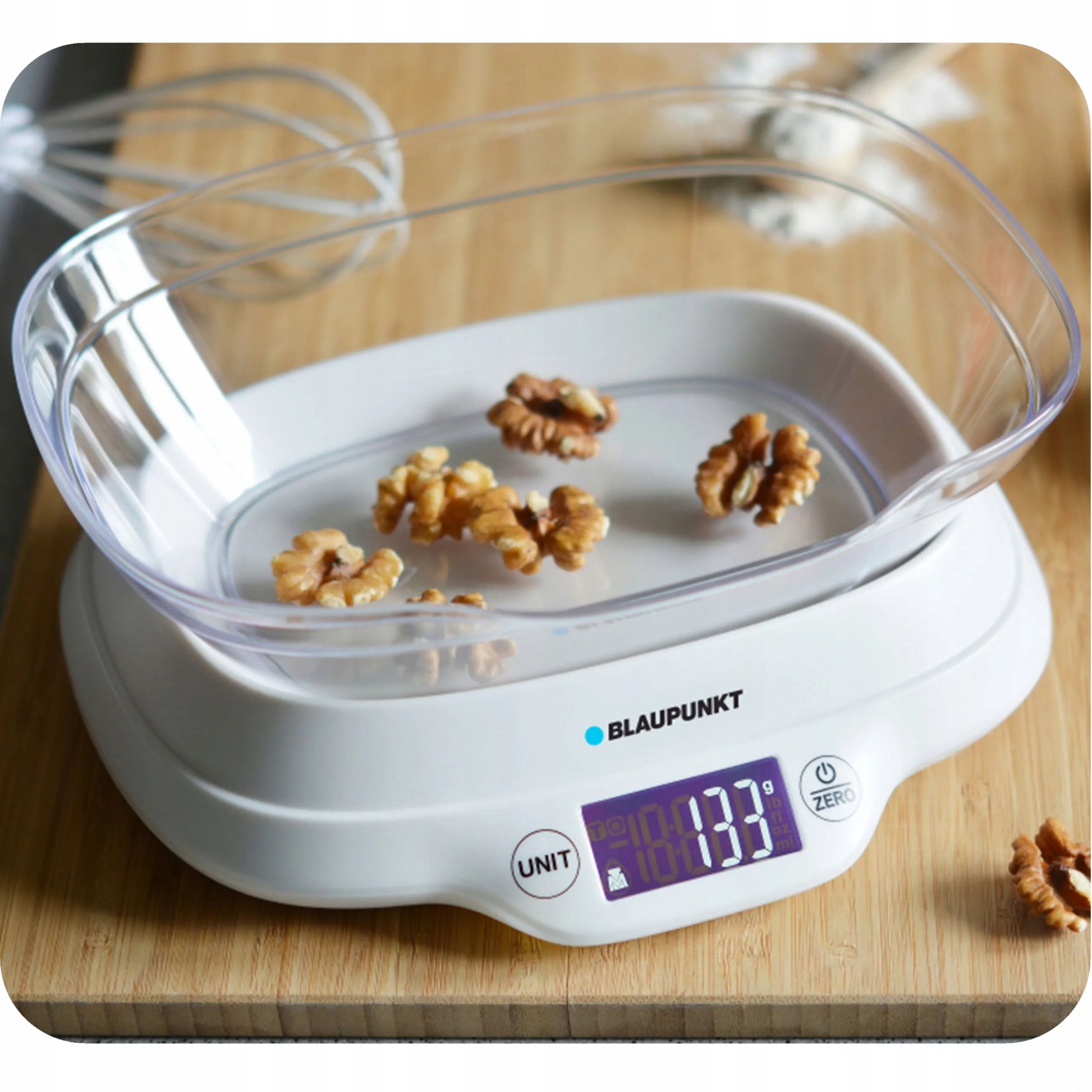 Elektroninės virtuvinės svarstyklės su dubeniu Blaupunkt FKS501 iki 5 kg, baltos
