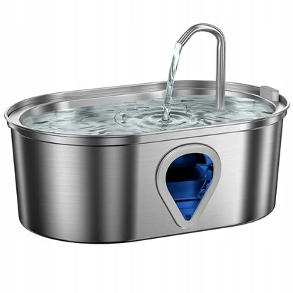 ELS PET automatinis fontanėlis šunims ir katėms, nerūdijančiojo plieno, tylus, su filtru, 3,5 l