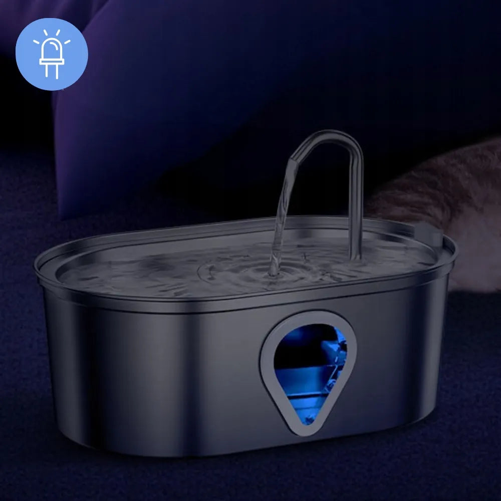 ELS PET automatinis fontanėlis šunims ir katėms, nerūdijančiojo plieno, tylus, su filtru, 3,5 l