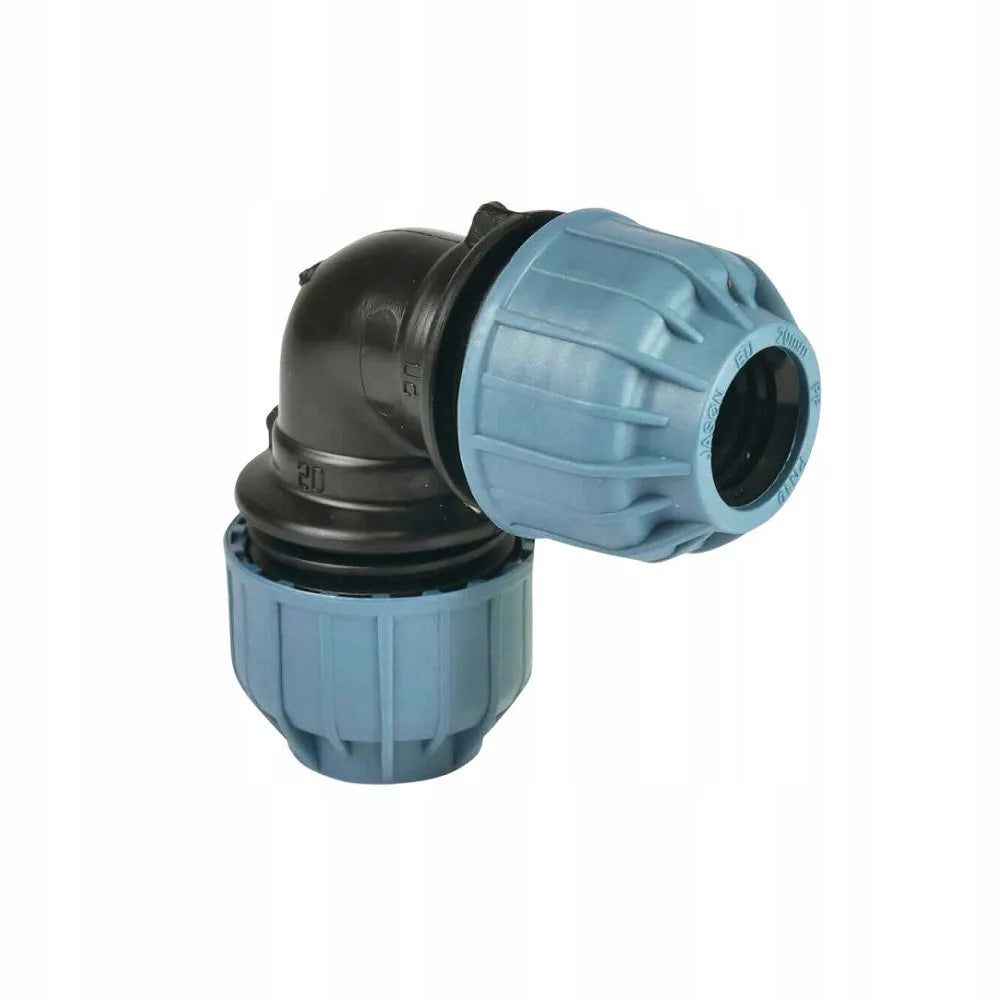 Elysee Irrigation prisukama PE vamzdžių alkūnė 25 × 25 mm, tvirta