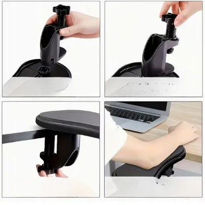 Ergonominė alkūnės atrama rašomajam stalui