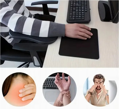 Ergonominė alkūnės atrama rašomajam stalui