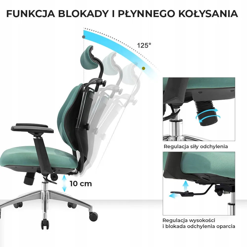 Ergonominė biuro kėdė ANGEL SteliO žalia