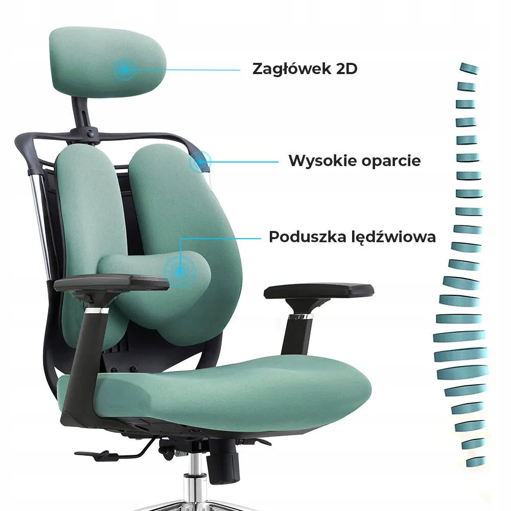 Ergonominė biuro kėdė ANGEL SteliO žalia