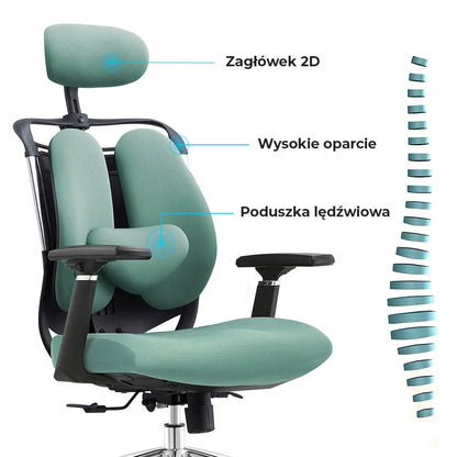 Ergonominė biuro kėdė ANGEL SteliO žalia