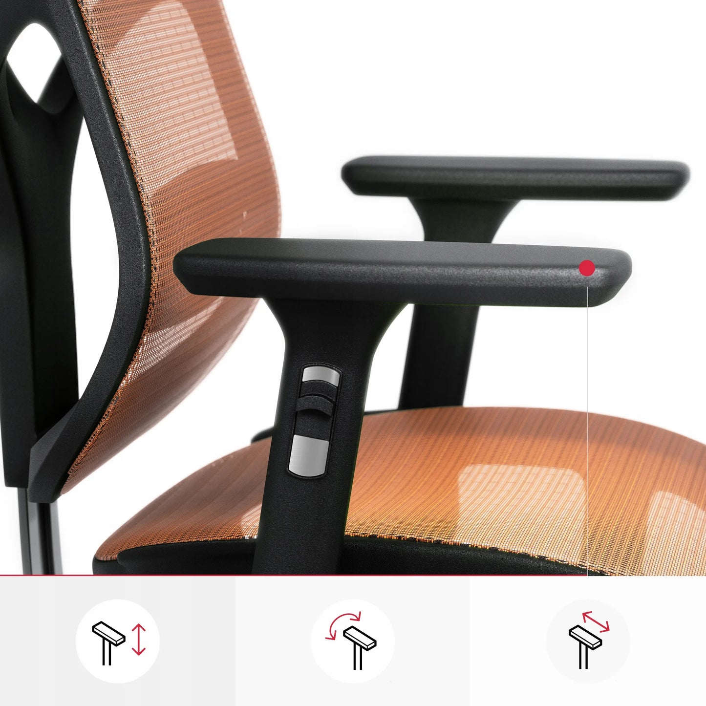 Ergonominė biuro kėdė Diablo V-Basic juoda ir oranžinė