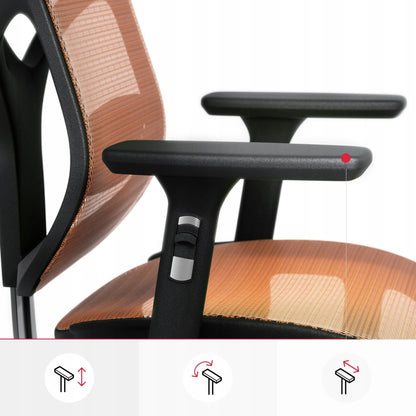 Ergonominė biuro kėdė Diablo V-Basic juoda ir oranžinė