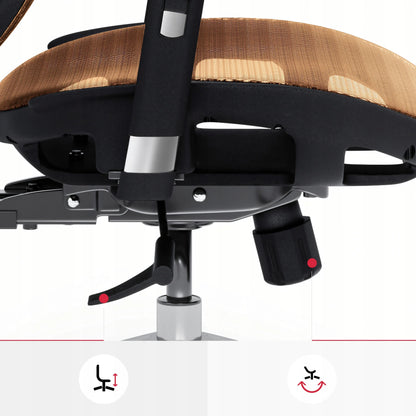 Ergonominė biuro kėdė Diablo V-Basic juoda ir oranžinė