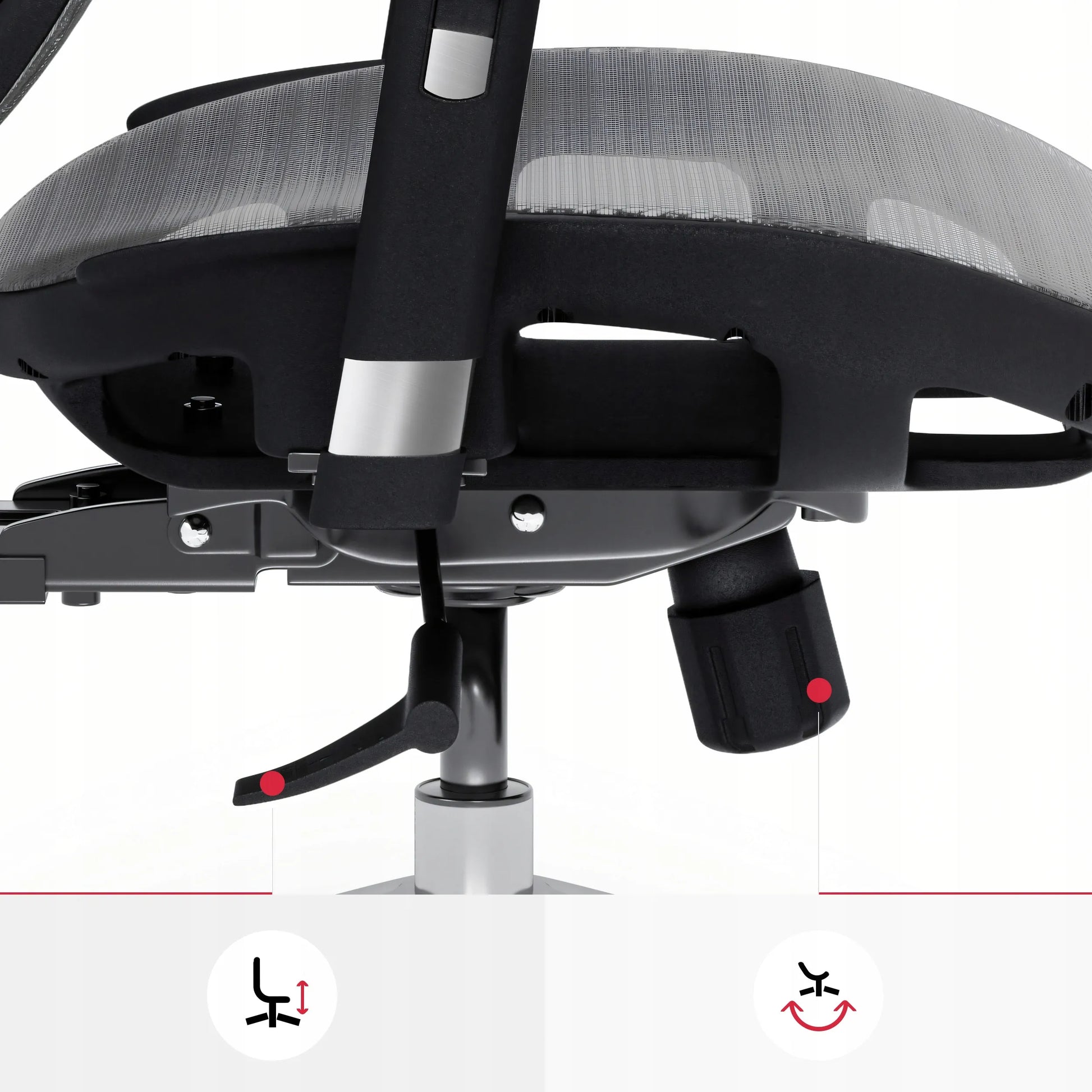 Ergonominė biuro kėdė Diablo V-Basic, juoda-pilka