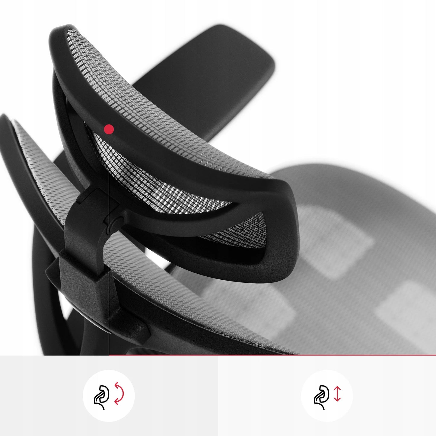 Ergonominė biuro kėdė Diablo V-Basic, juoda-pilka
