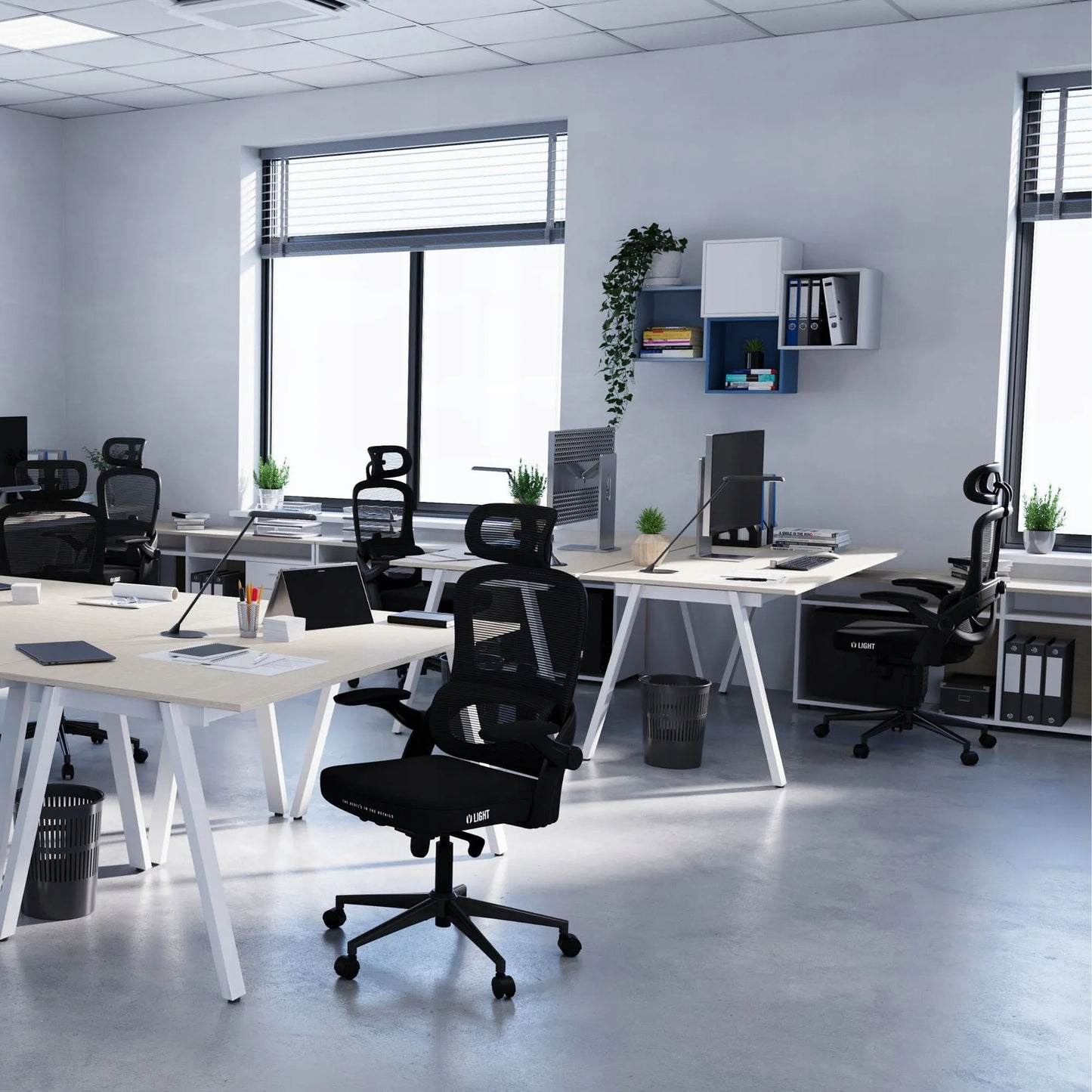 Ergonominė biuro kėdė DIABLO V-Light, juoda
