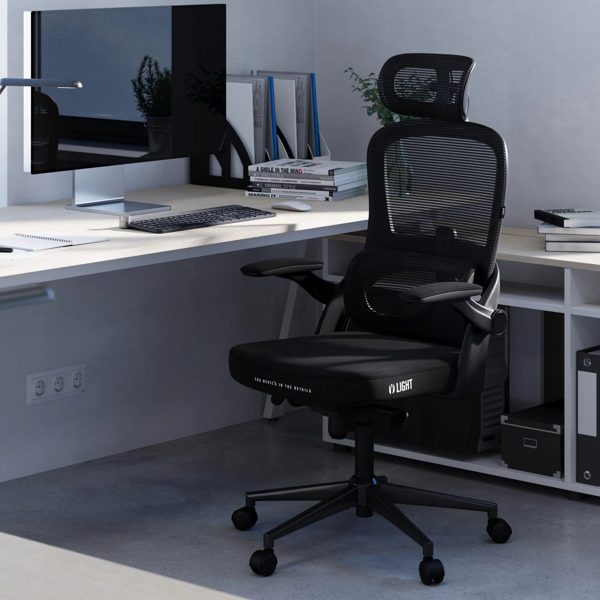 Ergonominė biuro kėdė DIABLO V-Light, juoda