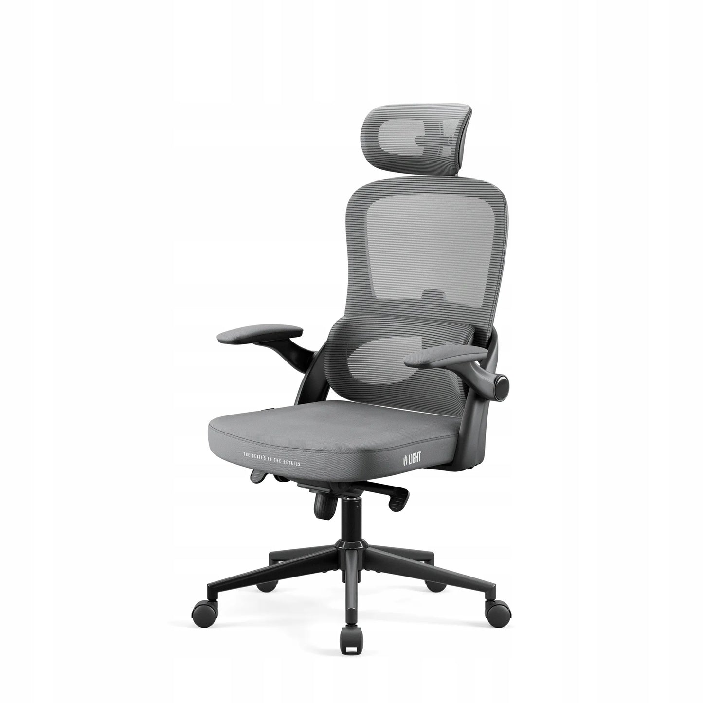 Ergonominė biuro kėdė DIABLO V-Light, pilka