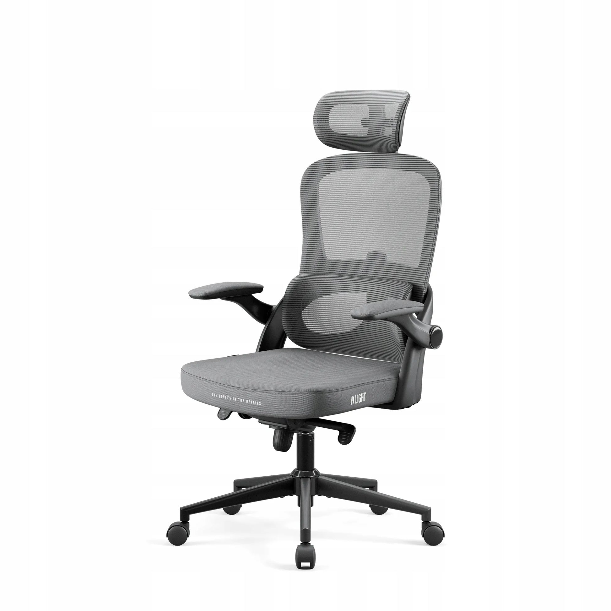 Ergonominė biuro kėdė DIABLO V-Light, pilka