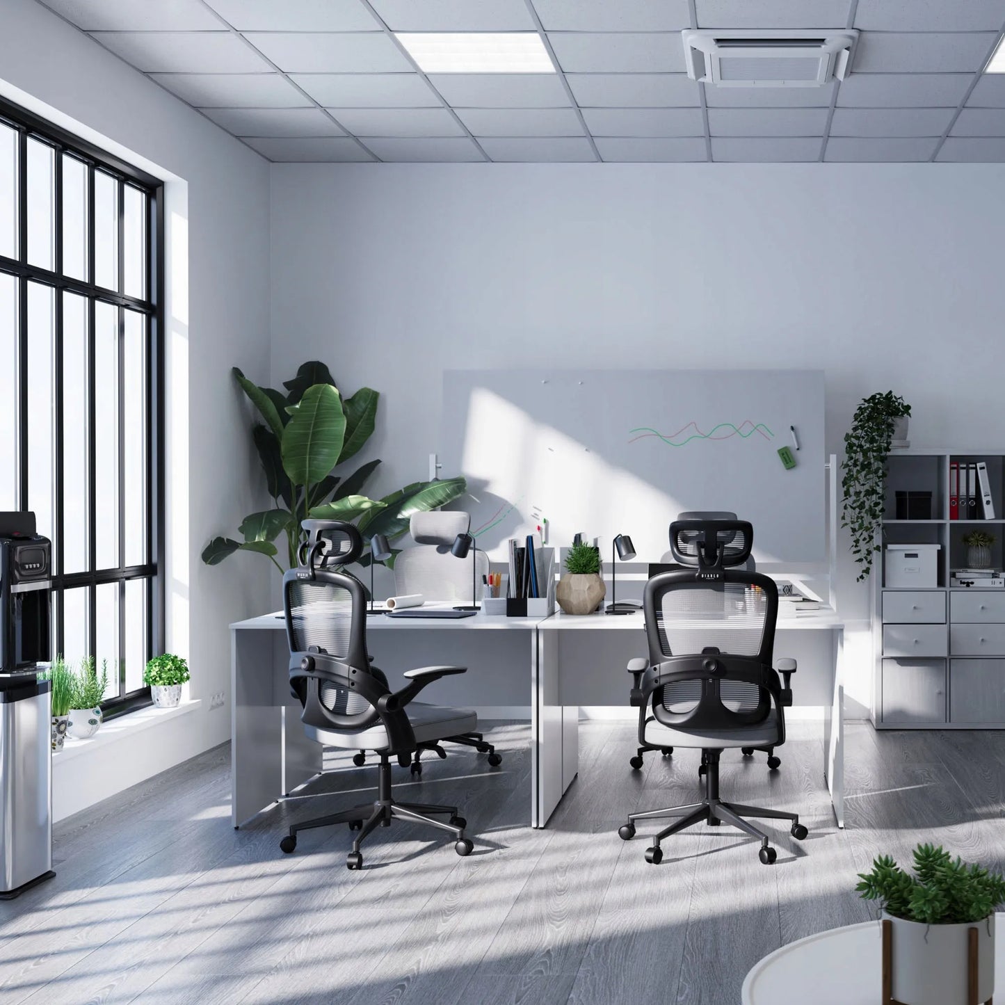 Ergonominė biuro kėdė DIABLO V-Light, pilka