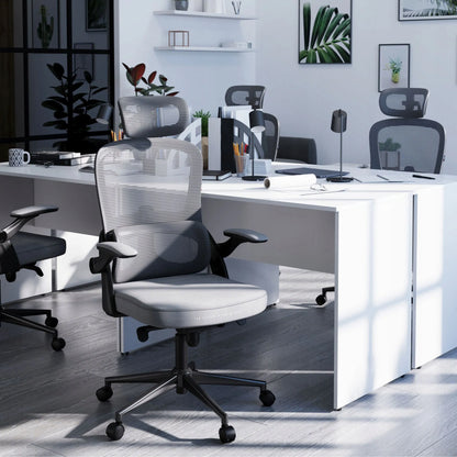Ergonominė biuro kėdė DIABLO V-Light, pilka