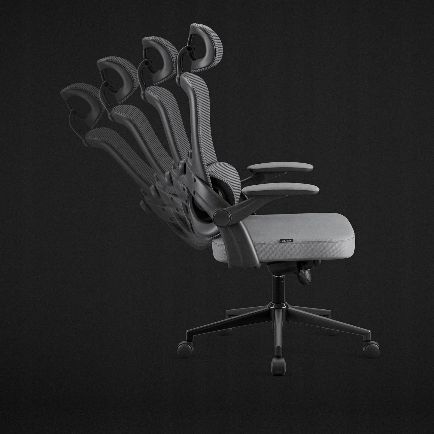 Ergonominė biuro kėdė DIABLO V-Light, pilka