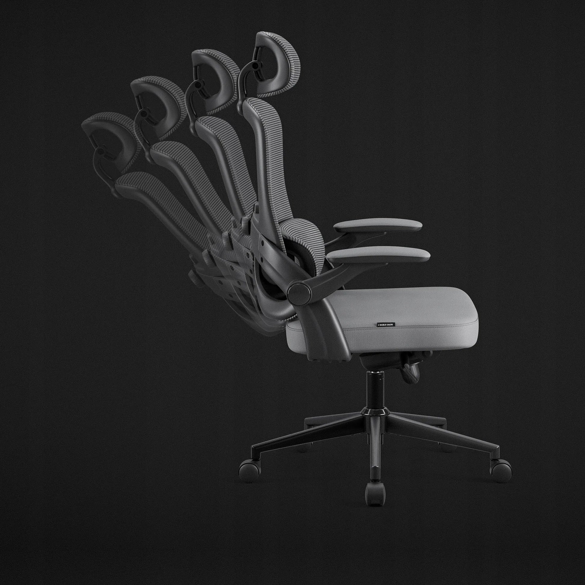 Ergonominė biuro kėdė DIABLO V-Light, pilka