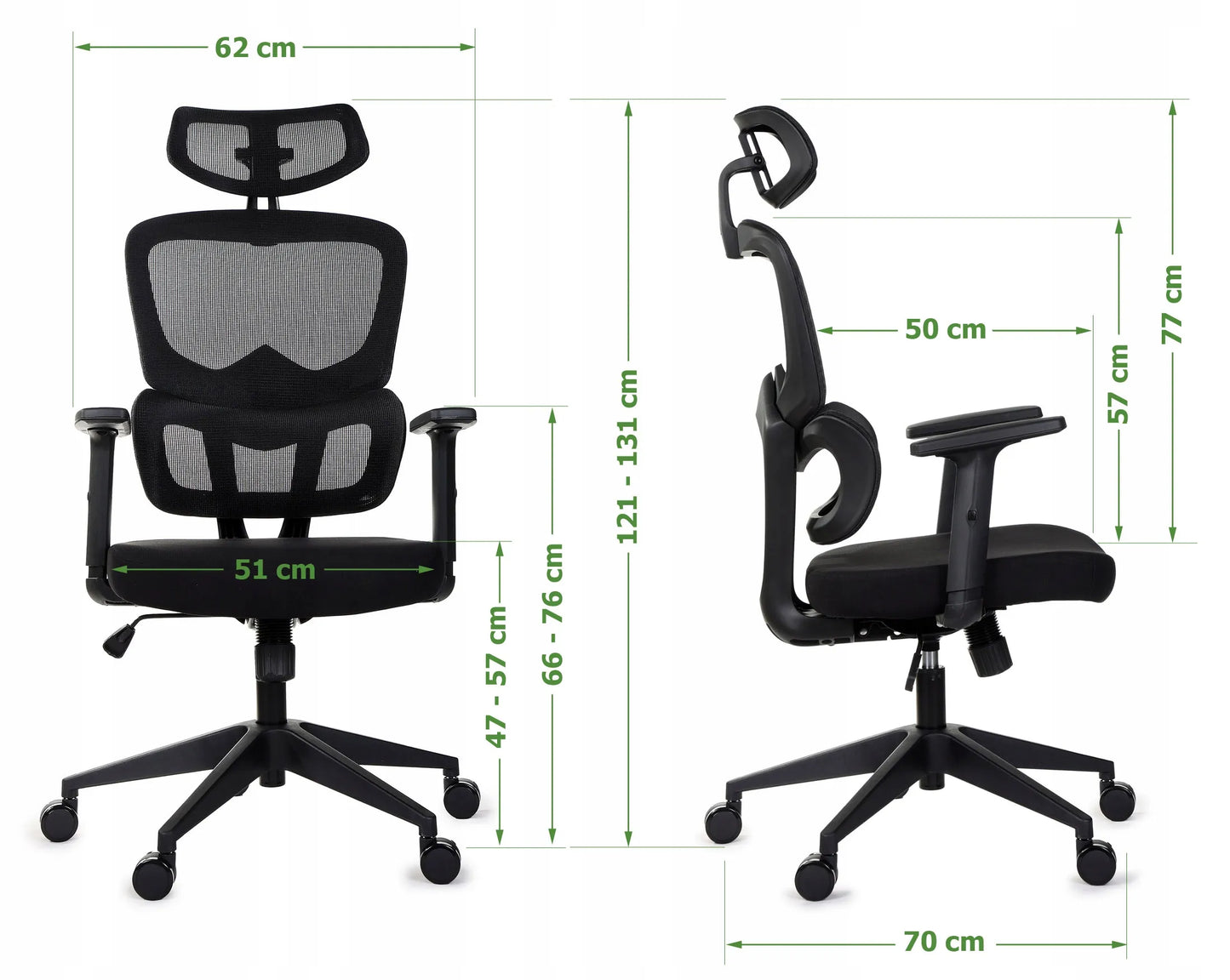 Ergonominė biuro kėdė GIOSEDIO FXA004, reguliuojami porankiai, BHP