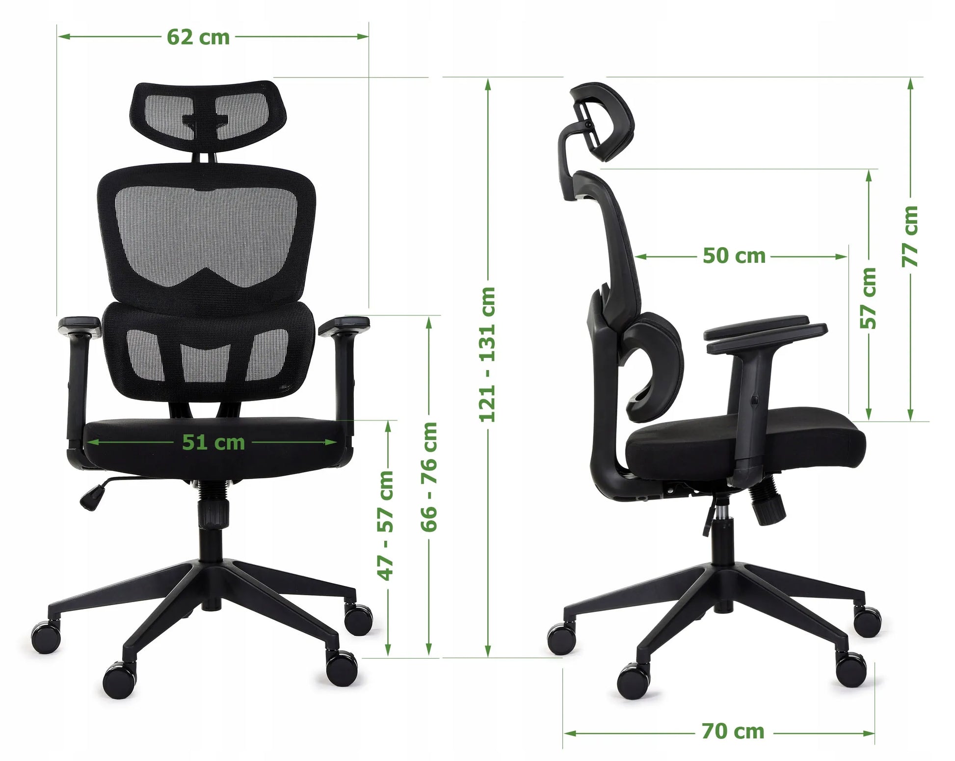 Ergonominė biuro kėdė GIOSEDIO FXA004, reguliuojami porankiai, BHP