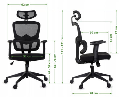 Ergonominė biuro kėdė GIOSEDIO FXA004, reguliuojami porankiai, BHP