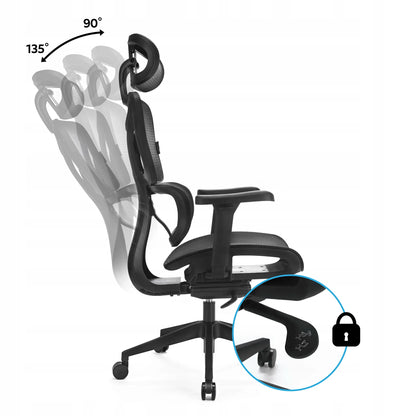 Ergonominė biuro kėdė LVNSYSTEM Control Series, juoda