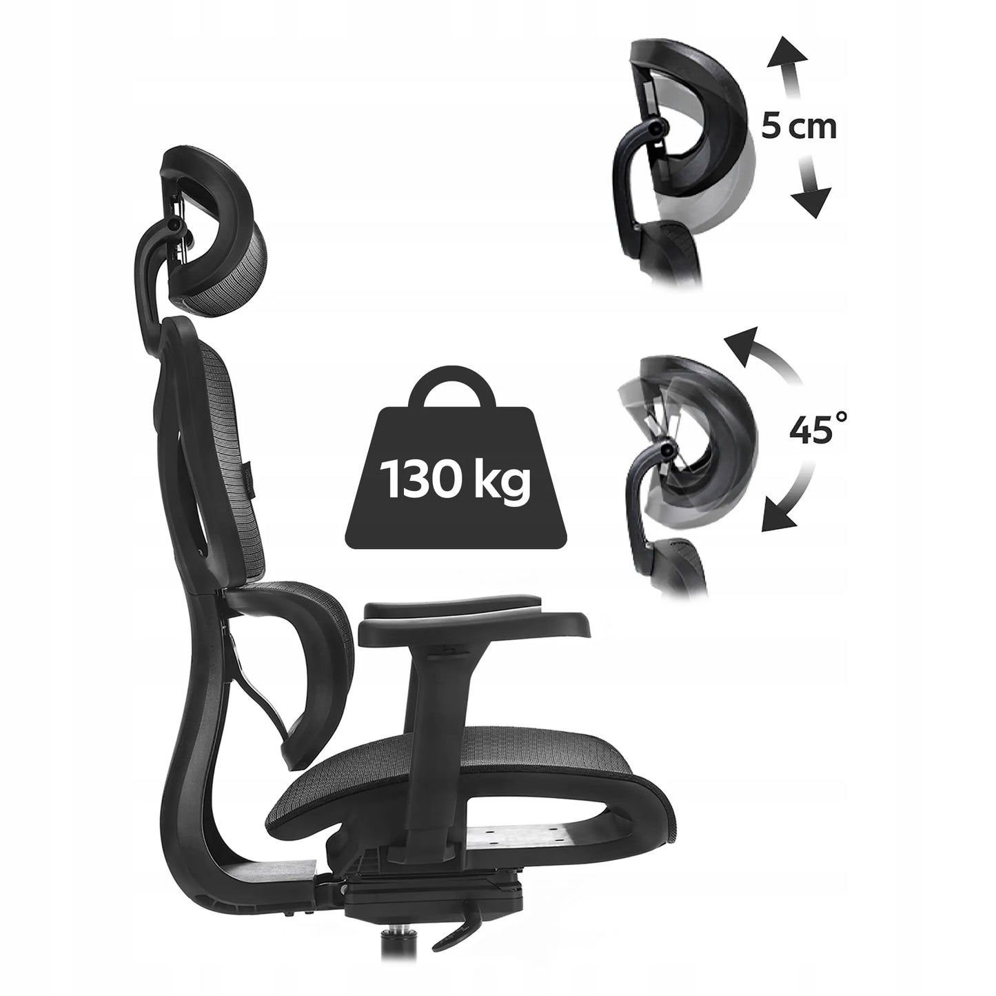 Ergonominė biuro kėdė LVNSYSTEM Control Series, juoda