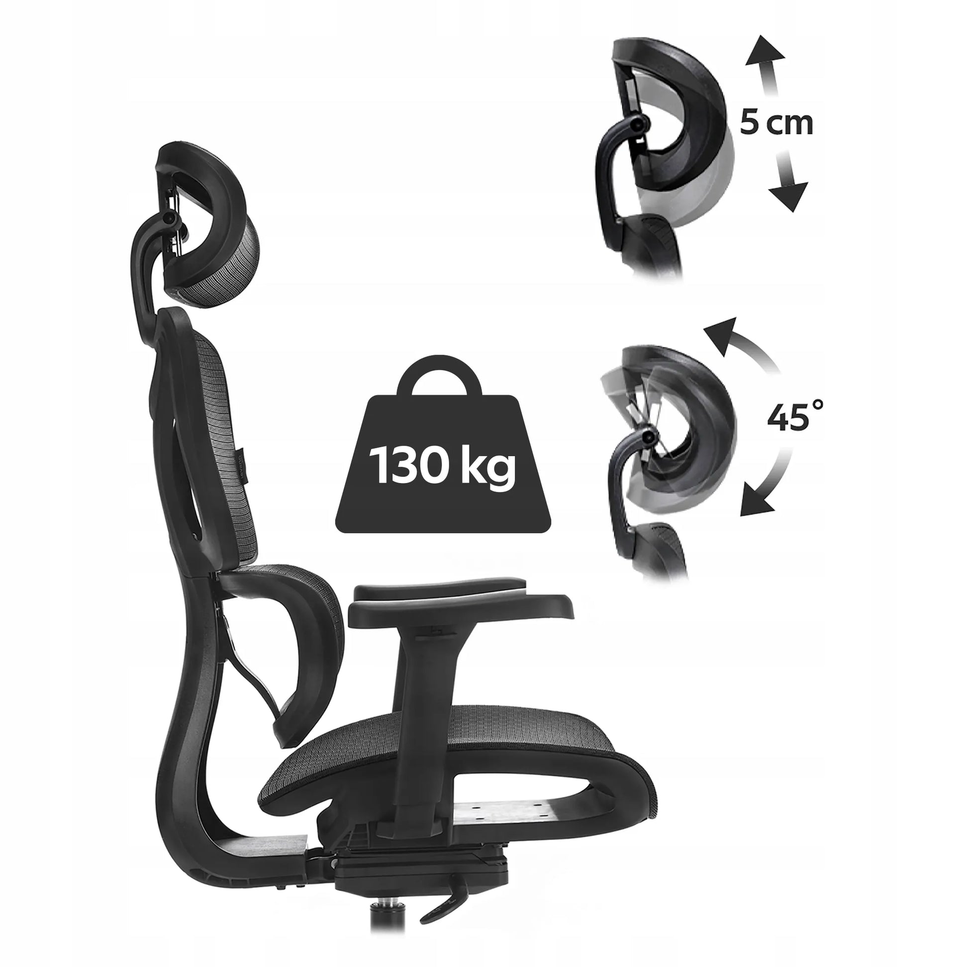 Ergonominė biuro kėdė LVNSYSTEM Control Series, juoda