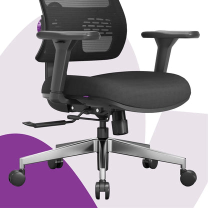 Ergonominė biuro kėdė Spacetronik Lumbo, reguliuojama, iki 136 kg, sukamoji