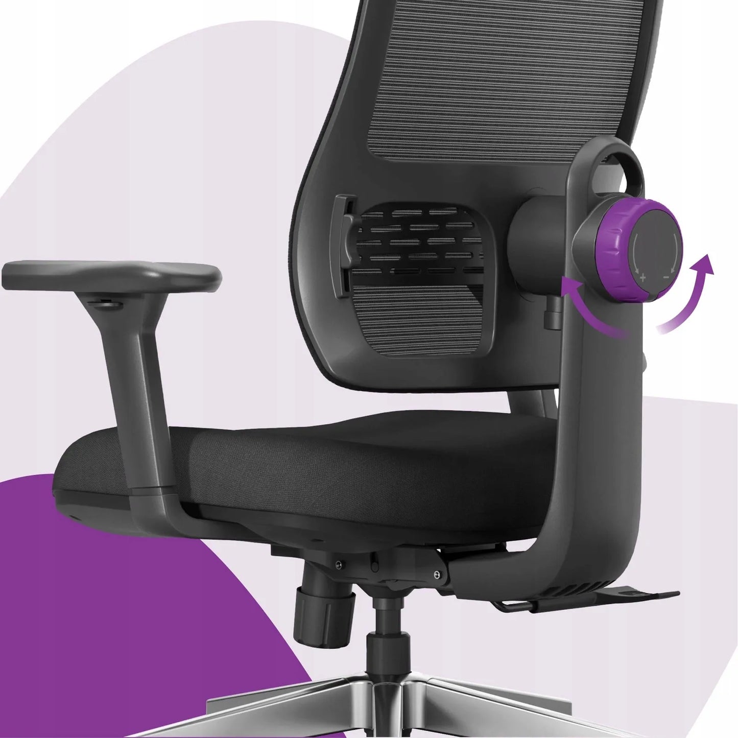 Ergonominė biuro kėdė Spacetronik Lumbo, reguliuojama, iki 136 kg, sukamoji