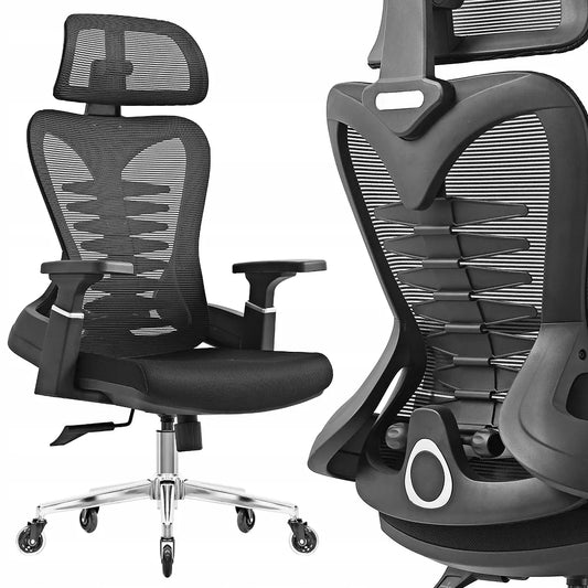Ergonominė biuro kėdė Spacetronik su reguliavimo funkcija, tinklelinė, juoda
