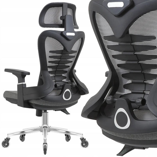 Ergonominė biuro kėdė Spacetronik, tinklelinė, pilka