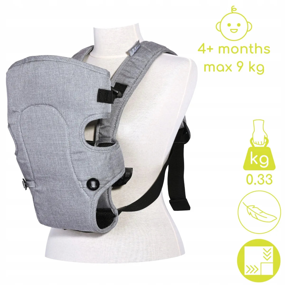 Ergonominė reguliuojama kūdikio nešioklė „Lorelli Between“, pilka
