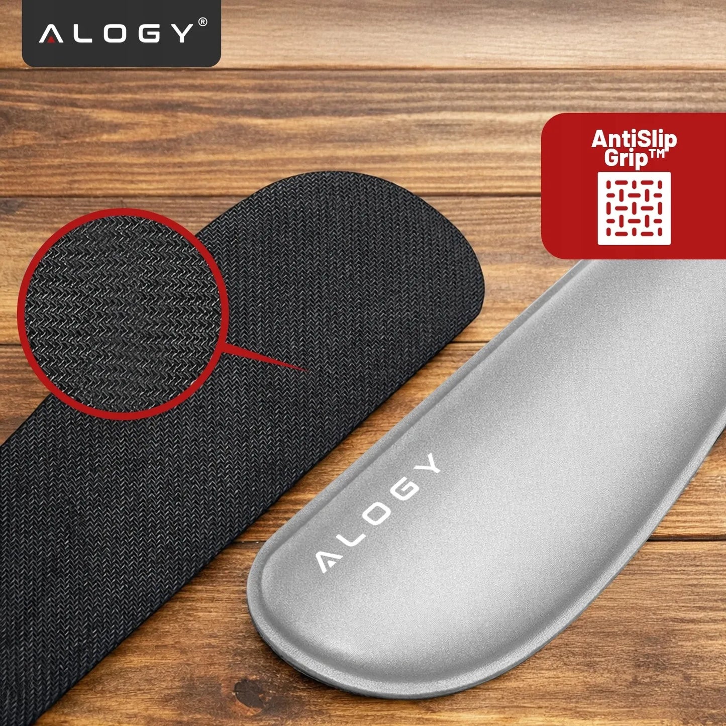 Ergonominė riešų atrama klaviatūrai ir pelei Alogy, atminties putos