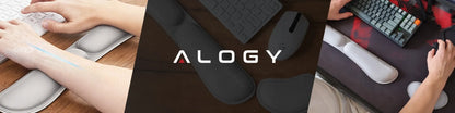 Ergonominė riešų atrama klaviatūrai ir pelei Alogy, atminties putos