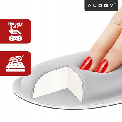 Ergonominė riešų atrama klaviatūrai ir pelei Alogy, atminties putos