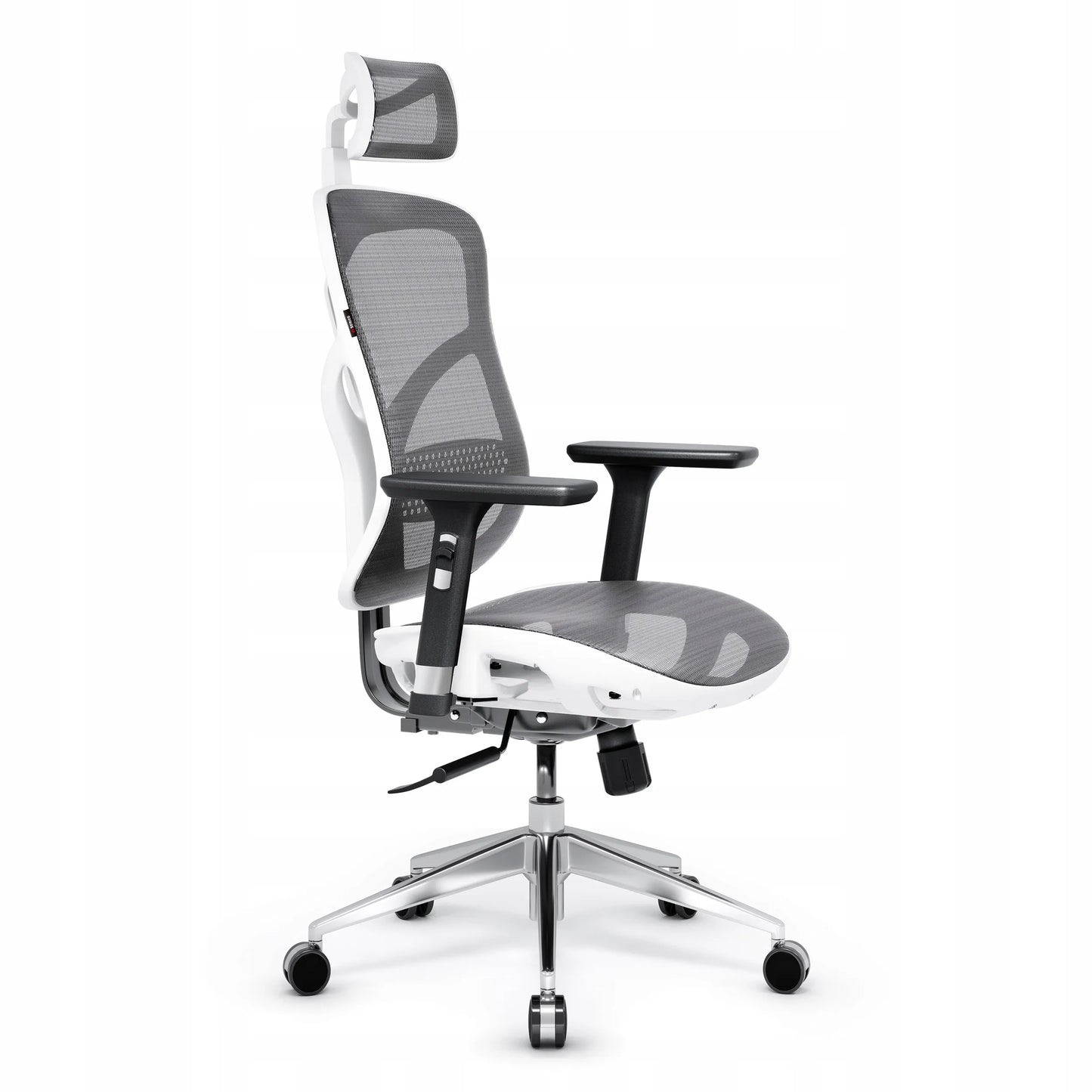Ergonomiška biuro kėdė DIABLO V-Basic, baltai pilka