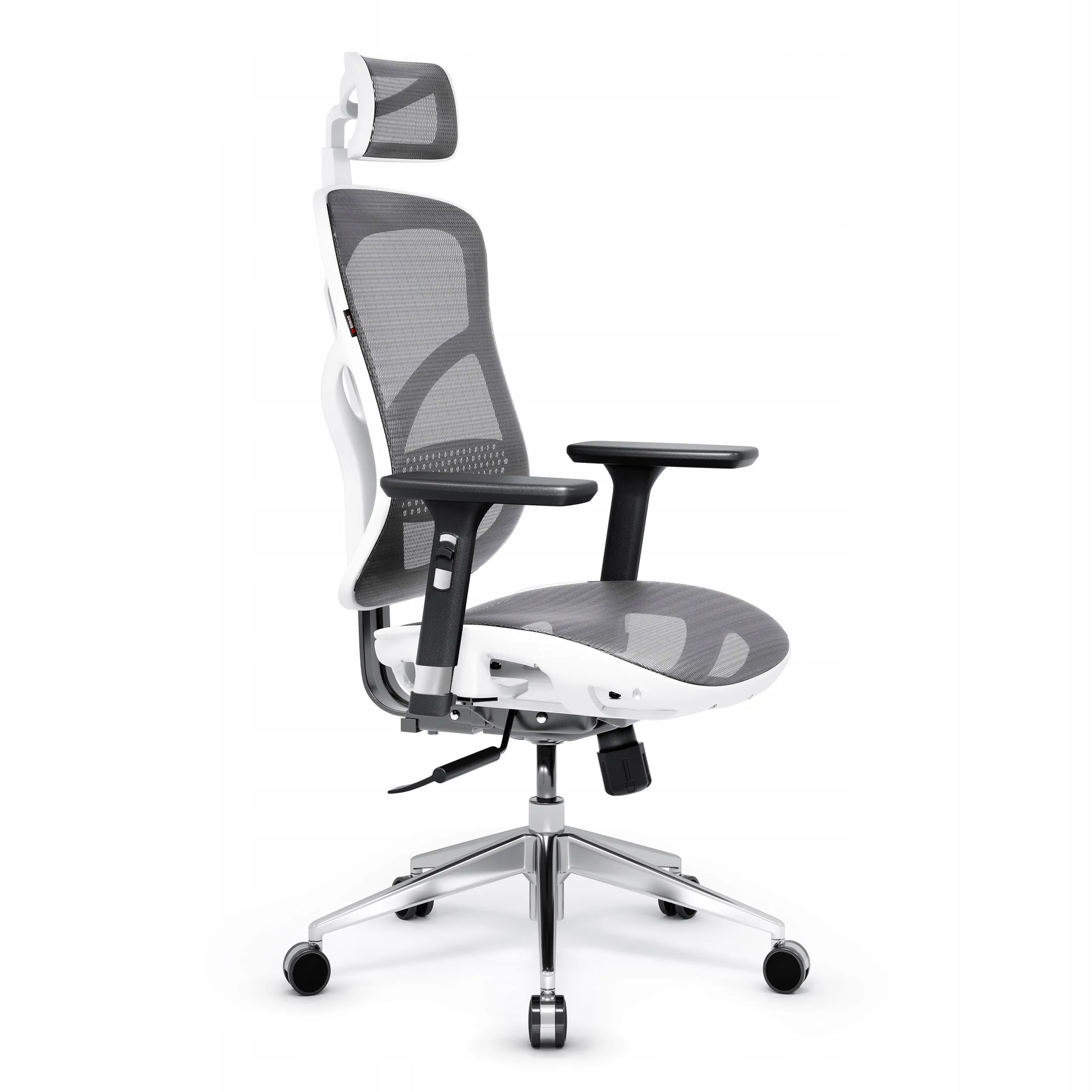 Ergonomiška biuro kėdė DIABLO V-Basic, baltai pilka