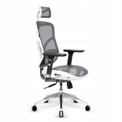 Ergonomiška biuro kėdė DIABLO V-Basic, baltai pilka