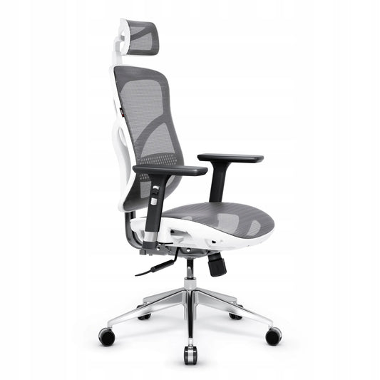Ergonomiška biuro kėdė DIABLO V-Basic, baltai pilka