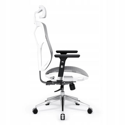 Ergonomiška biuro kėdė DIABLO V-Basic, baltai pilka