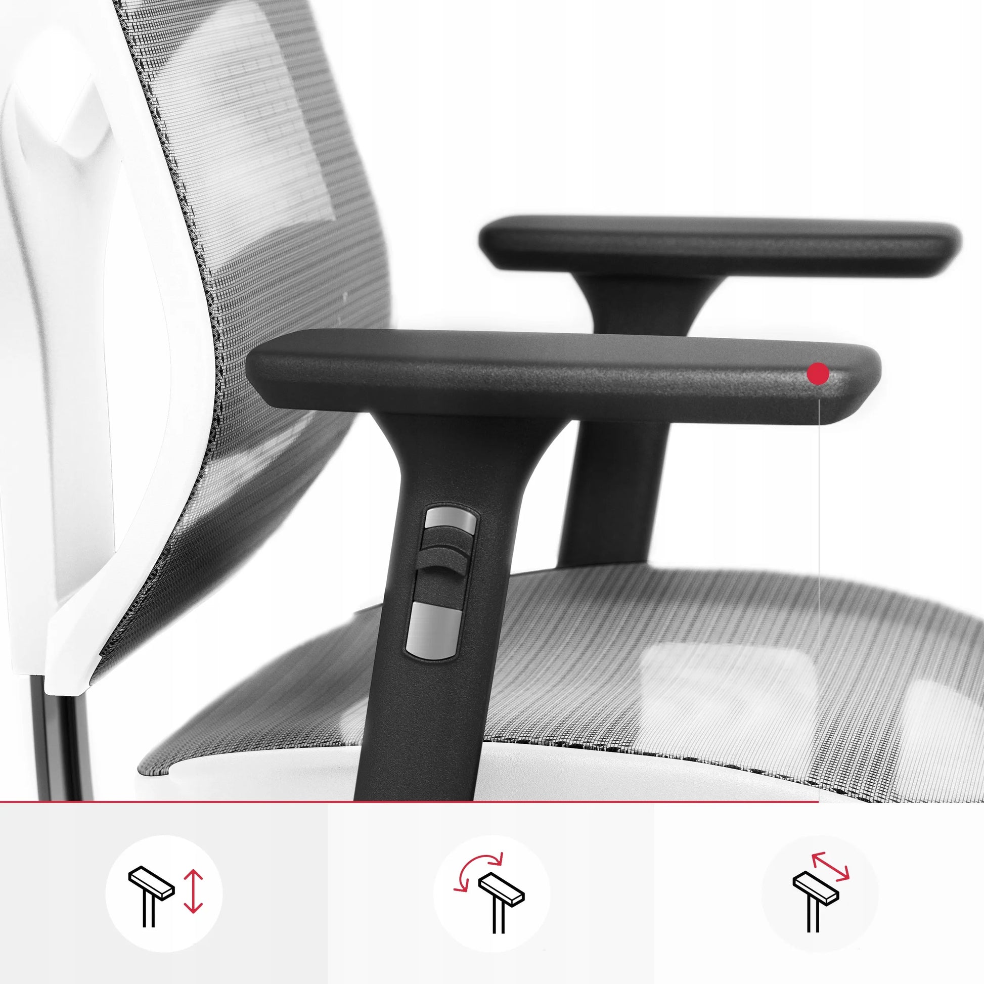 Ergonomiška biuro kėdė DIABLO V-Basic, baltai pilka