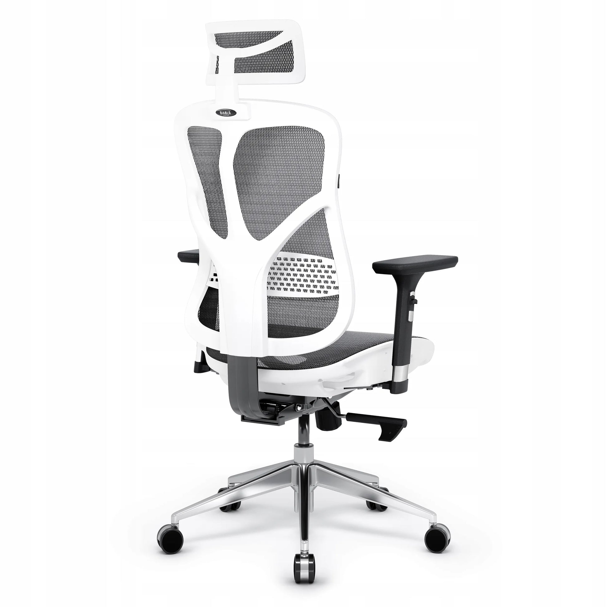 Ergonomiška biuro kėdė DIABLO V-Basic, baltai pilka