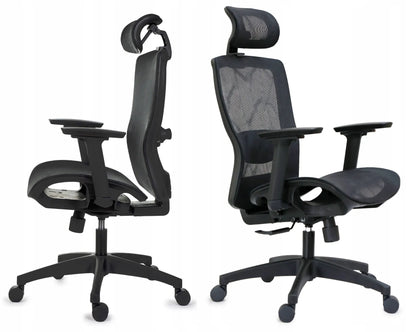 Ergonomiška biuro kėdė Giosedio FXC004 su reguliuojamais porankiais ir galvos atrama, atitinkanti saugos standartus