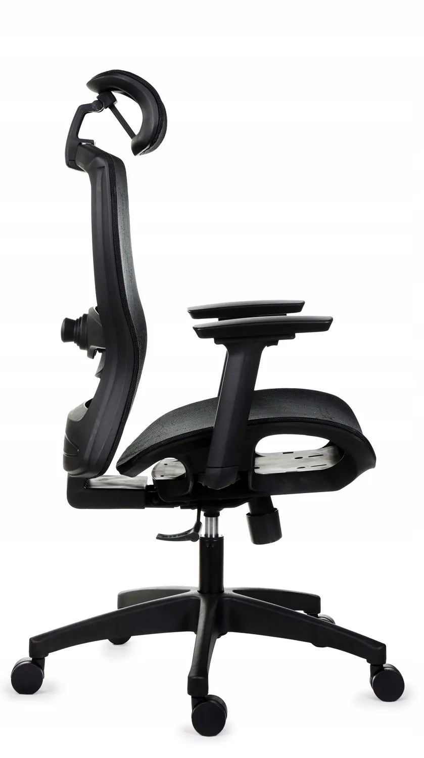Ergonomiška biuro kėdė Giosedio FXC004 su reguliuojamais porankiais ir galvos atrama, atitinkanti saugos standartus
